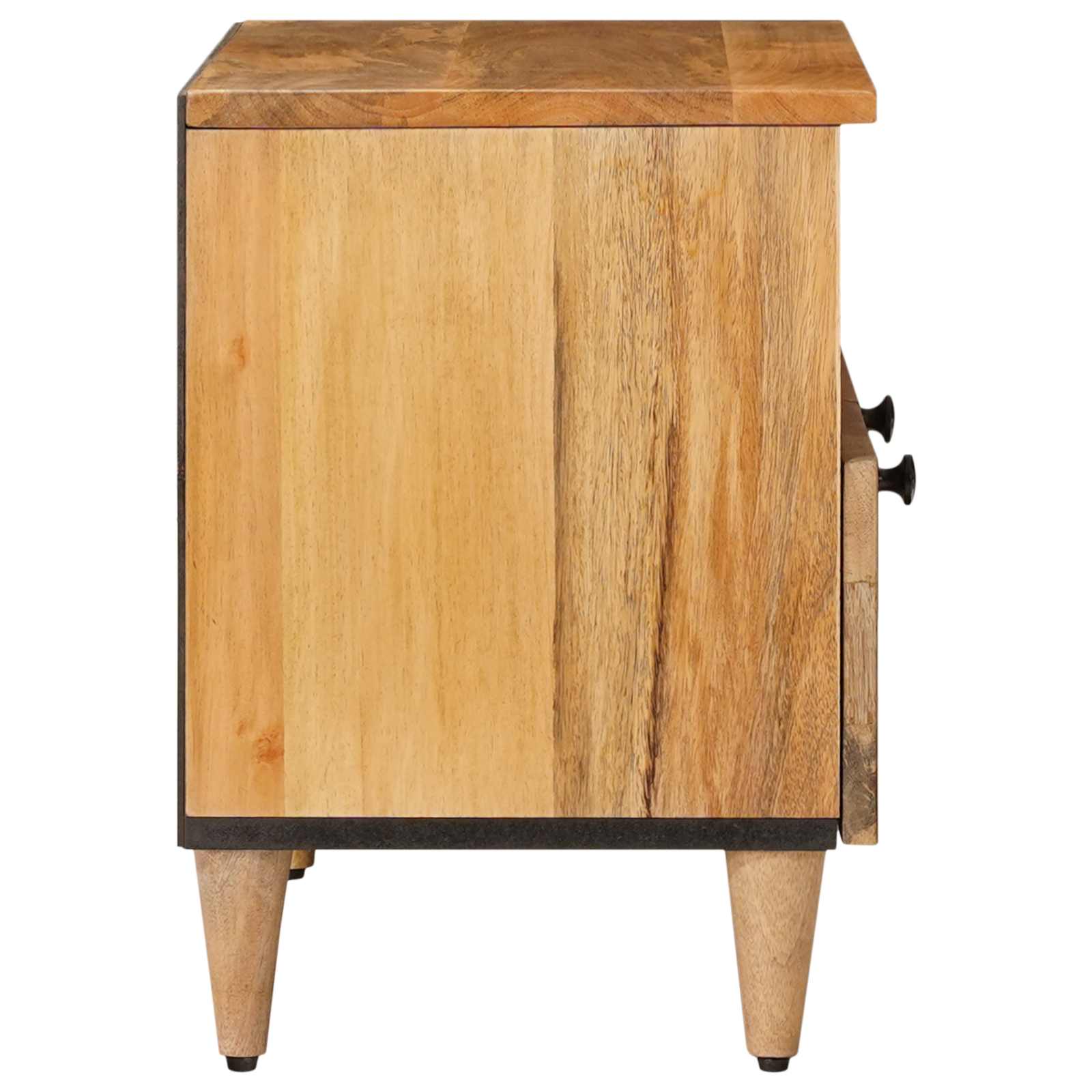 TV-Schränk mit Regal Natur 70 x 33 x 46 cm Massivholz Mango