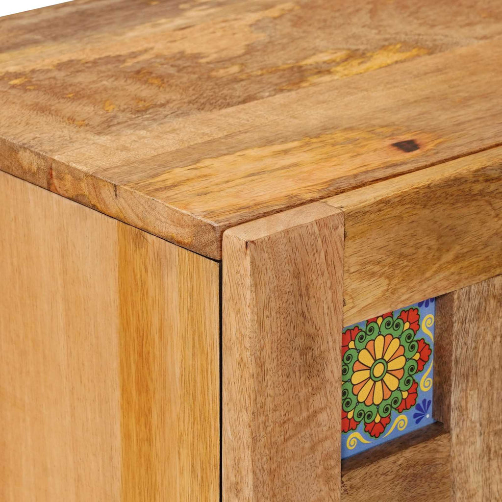 Sideboard Natur 60 x 33 x 75 cm Massivholz Mango