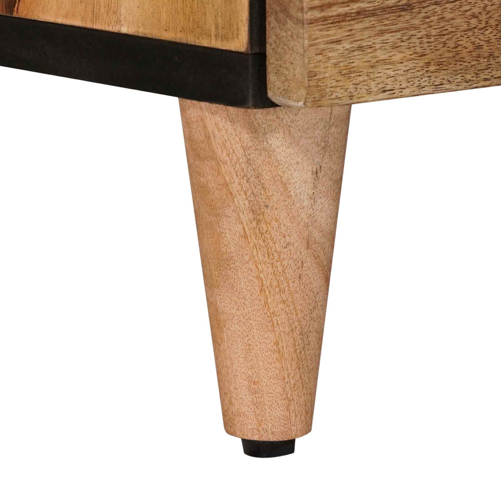 Nachttisch Natur 50 x 33 x 62 cm Massivholz Mango