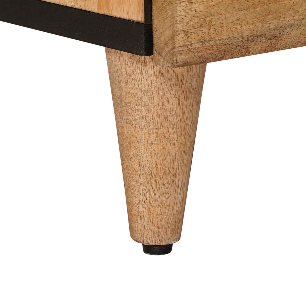 Nachttisch Natur 50 x 33 x 62 cm Massivholz Mango