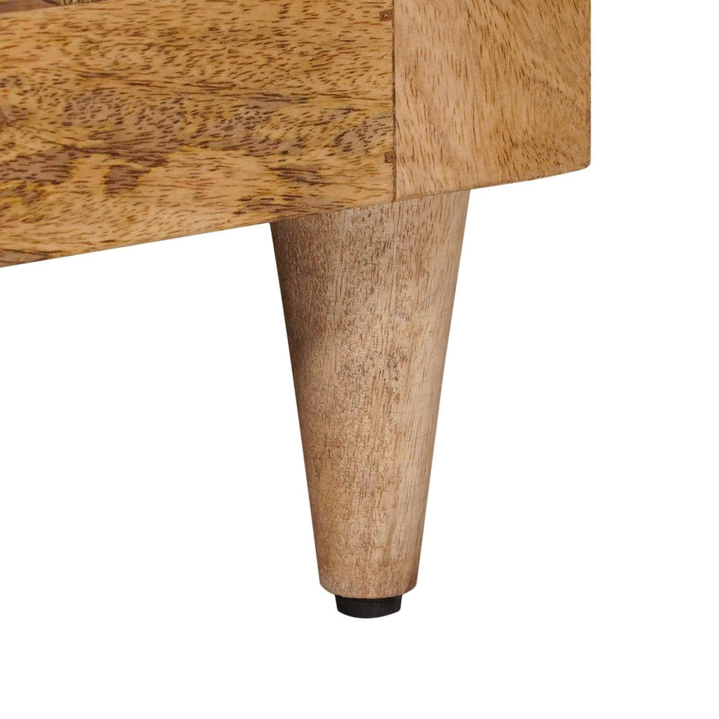 Nachttisch Natur 50 x 33 x 60 cm Massivholz Mango