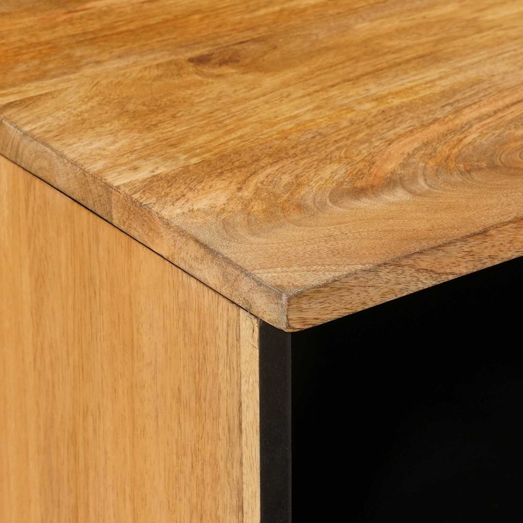 TV-Schränk mit Regal Natur 100 x 33 x 46 cm Massivholz Mango