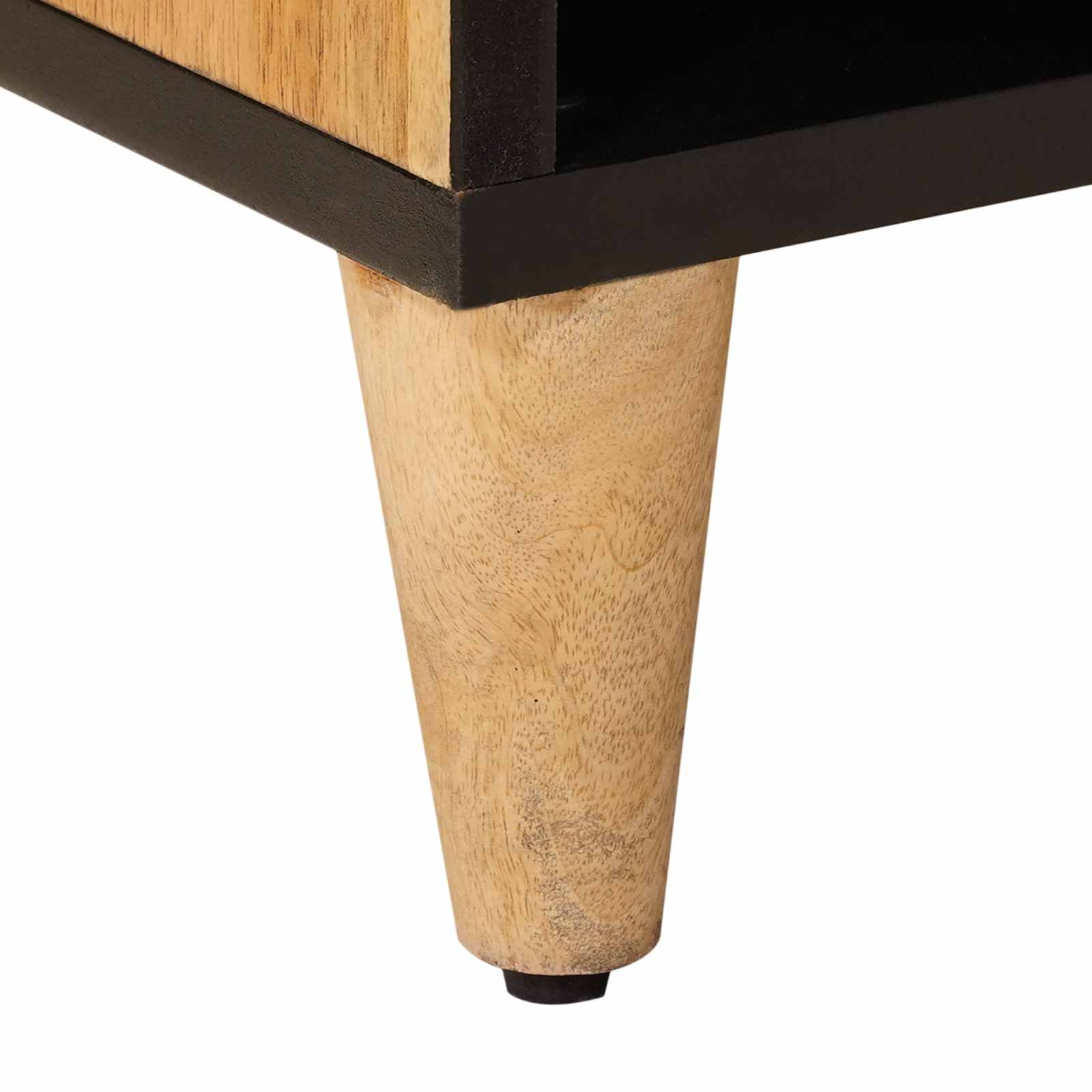 TV-Schränk mit Regal Natur 100 x 33 x 46 cm Massivholz Mango