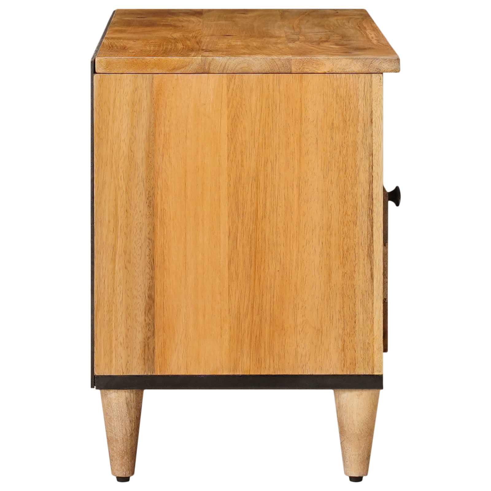 TV-Schränk mit Regal Natur 100 x 33 x 46 cm Massivholz Mango