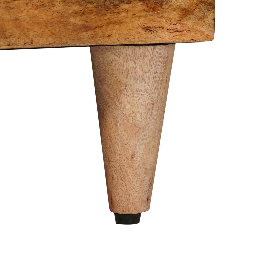 TV-Schränk mit Regal Natur 100 x 33 x 46 cm Massivholz Mango
