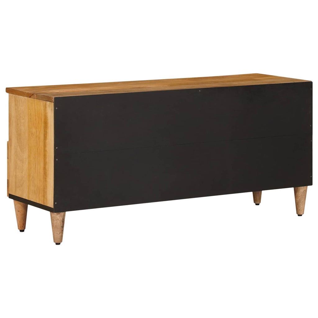 TV-Schränk mit Regal Natur 100 x 33 x 46 cm Massivholz Mango