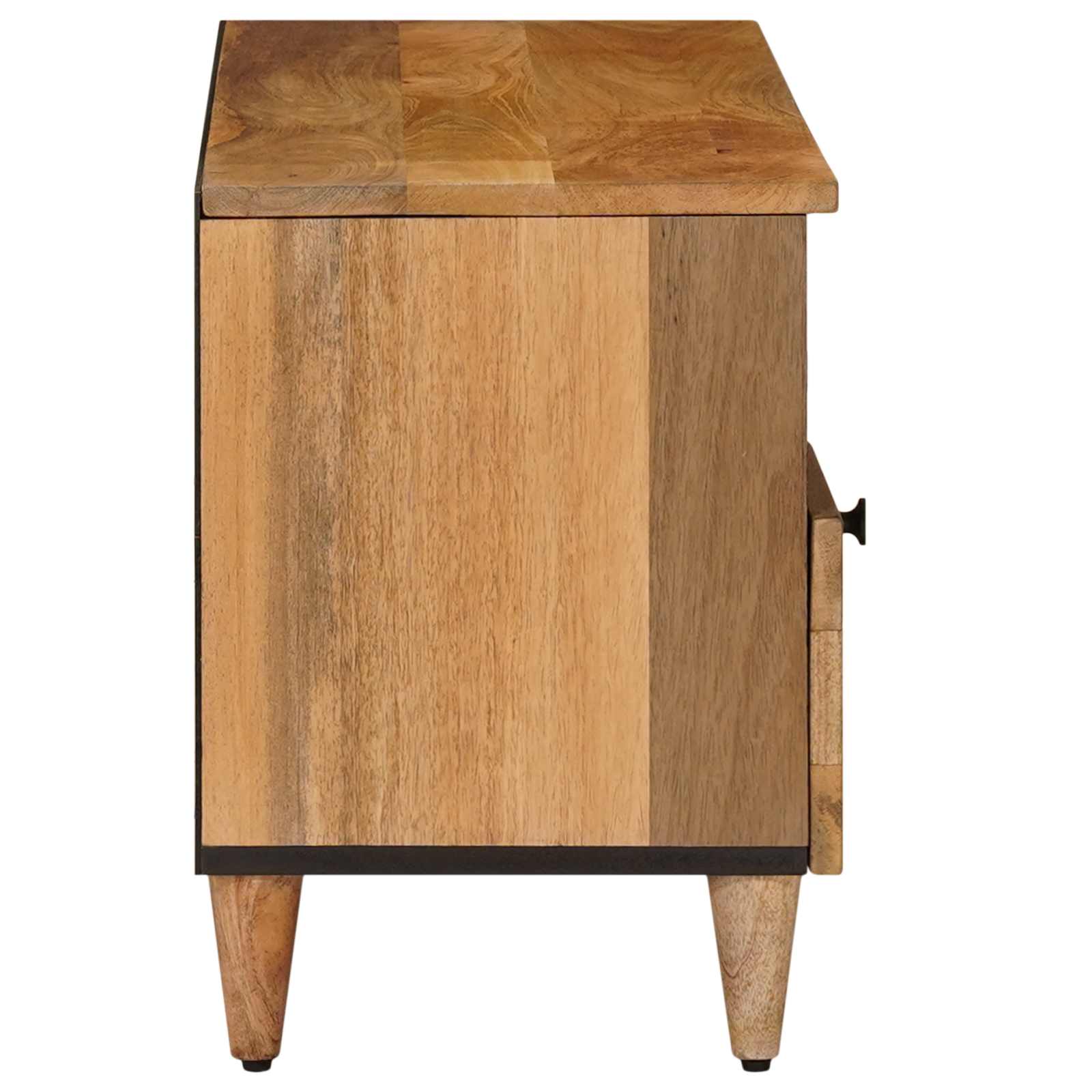 TV-Schränk mit Regal Natur 100 x 33 x 46 cm Massivholz Mango