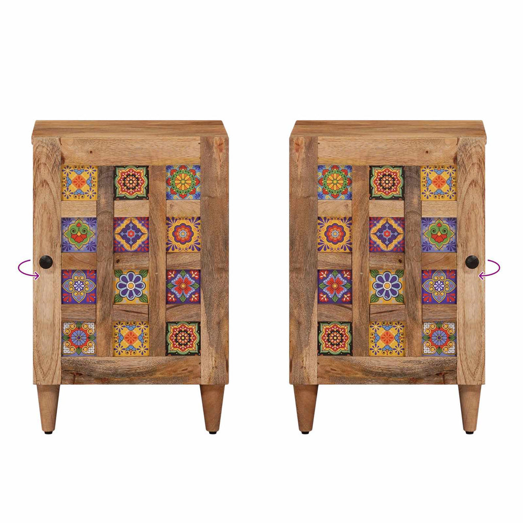 Badezimmerschrank Natur 38 x 33 x 58 cm Massivholz Mango