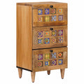 Sideboard mit Schubladen Natur 40 x 33 x 75 cm Massivholz Mango