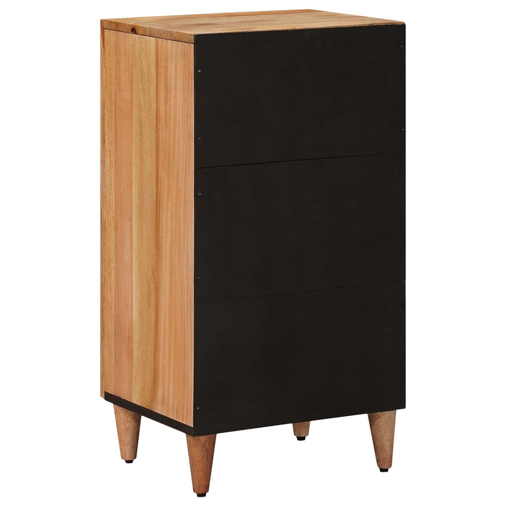 Sideboard mit Speicher Natur 40 x 33 x 75 cm Massivholz Mango