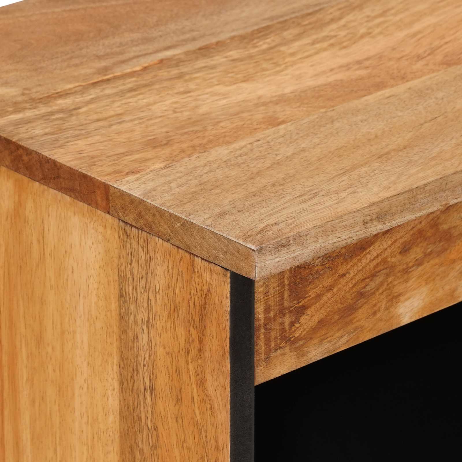 Sideboard mit Speicher Natur 60 x 33,5 x 75 cm Massivholz Mango