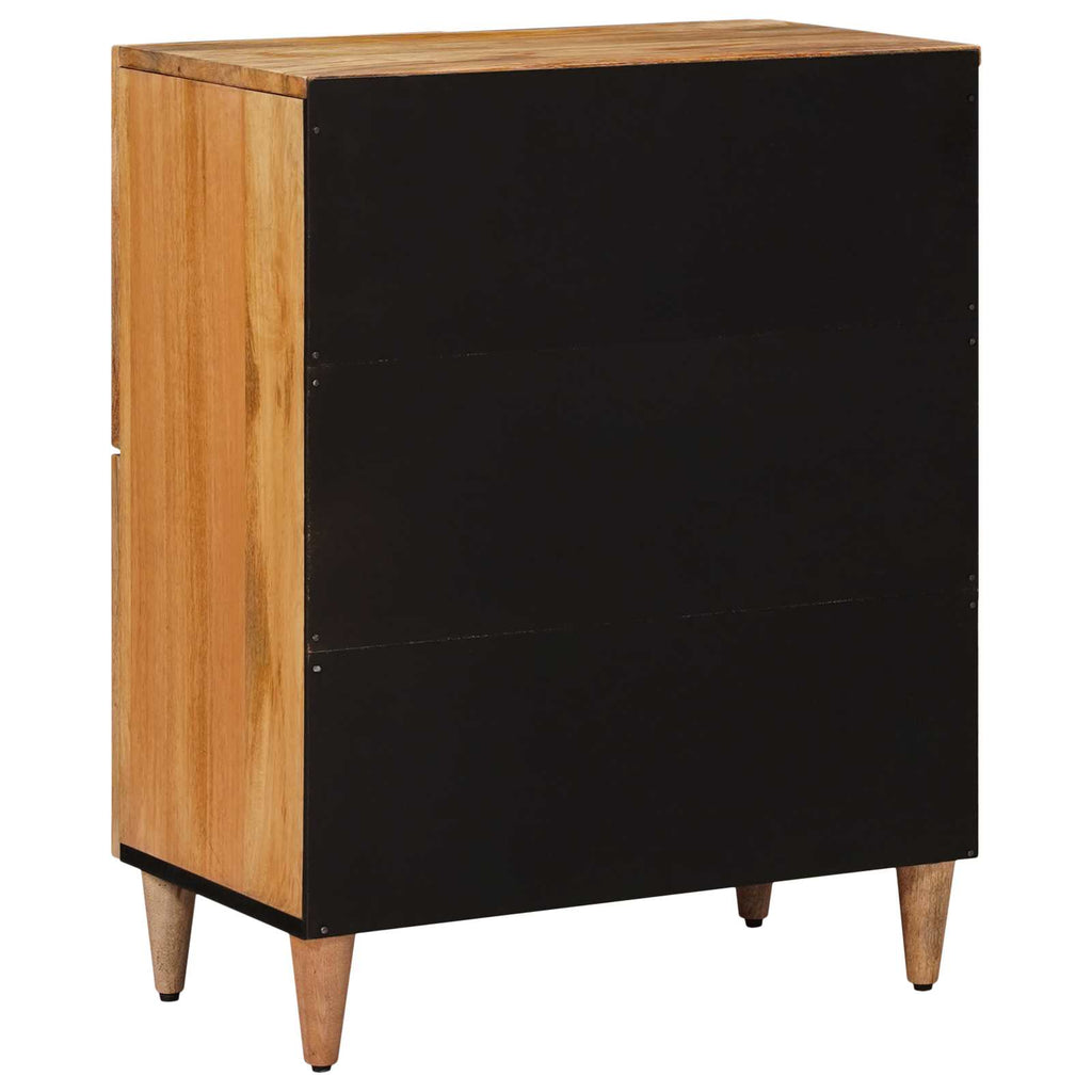 Sideboard mit Speicher Natur 60 x 33 x 75 cm Massivholz Mango
