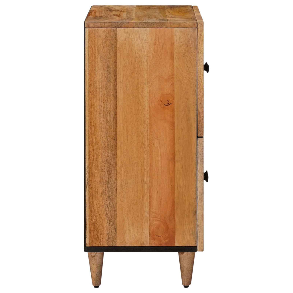 Sideboard mit Speicher Natur 60 x 33 x 75 cm Massivholz Mango