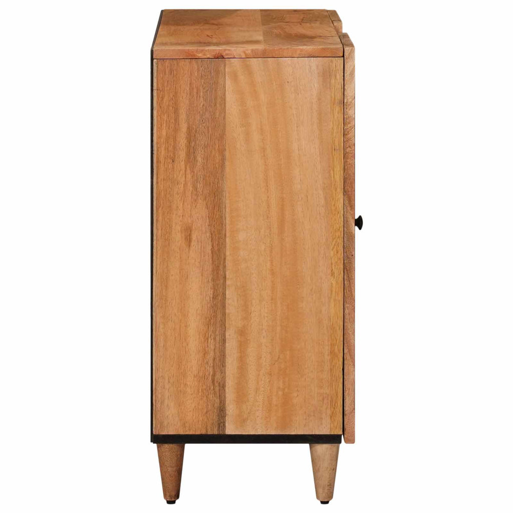 Sideboard mit Regal Natur 90 x 33 x 75 cm Massivholz Mango