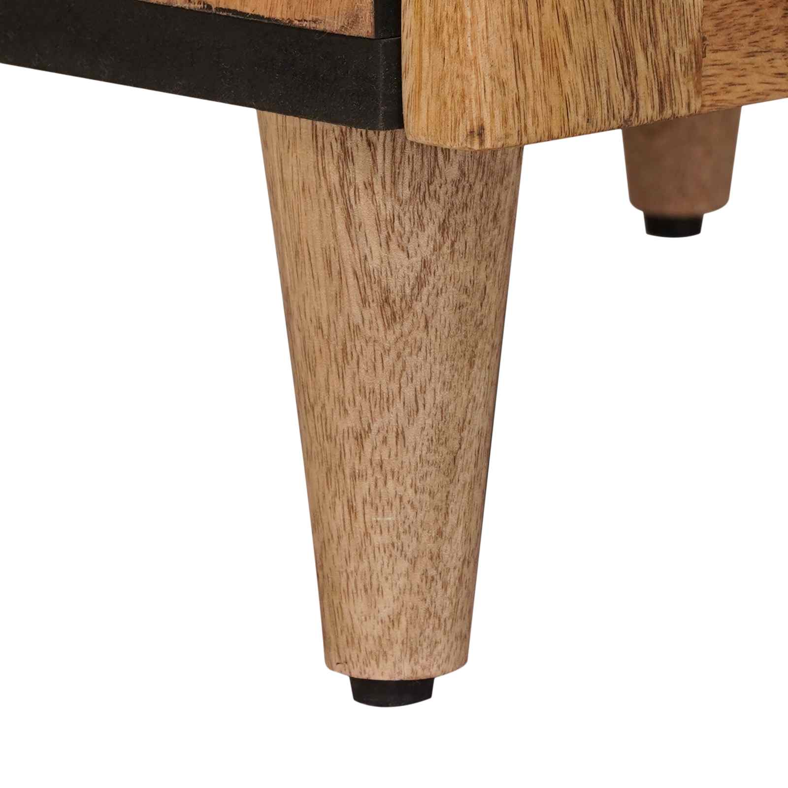 Highboard mit Speicher Natur 40 x 33 x 110 cm Massivholz Mango