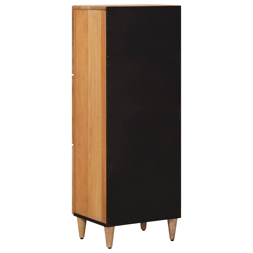 Highboard mit Speicher Natur 40 x 33 x 110 cm Massivholz Mango