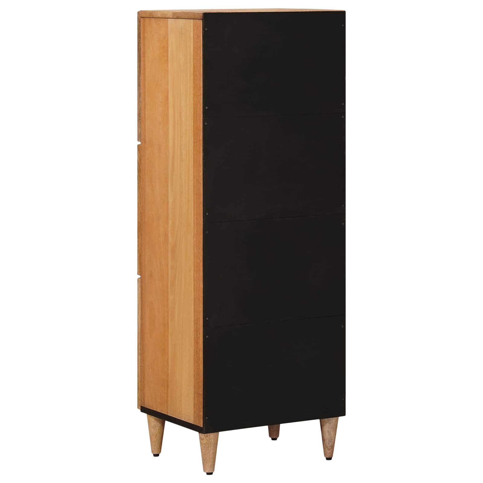 Highboard mit Speicher Natur 40 x 33 x 110 cm Massivholz Mango