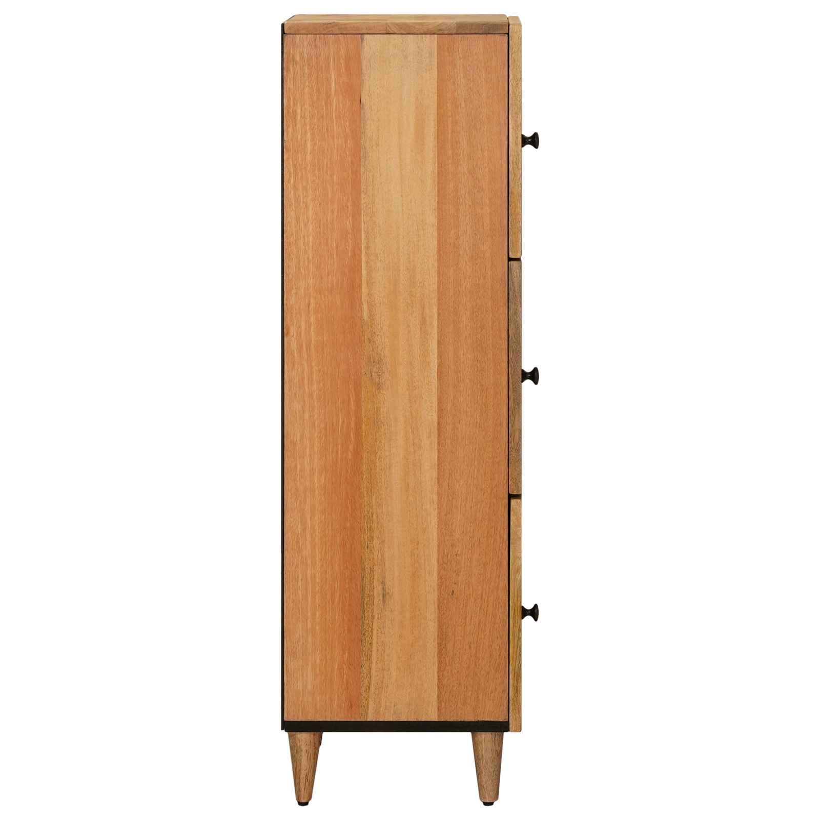 Highboard mit Speicher Natur 40 x 33 x 110 cm Massivholz Mango