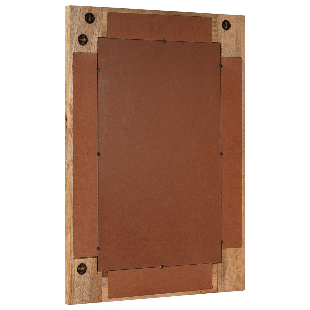 Badezimmer Spiegel Natur 50 x 70 x 3 cm Massivholz Mango