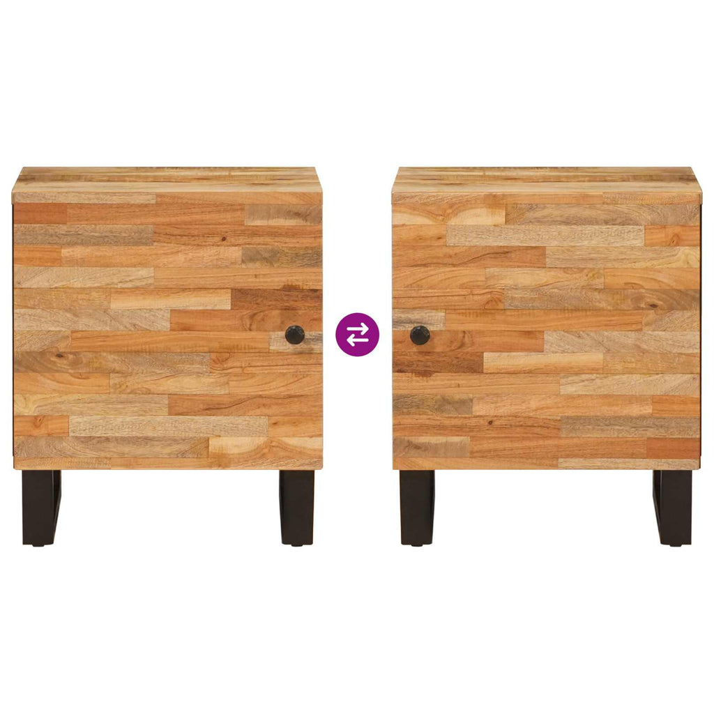 Nachttisch Braun 40 x 33 x 46 cm Massivholz Mango