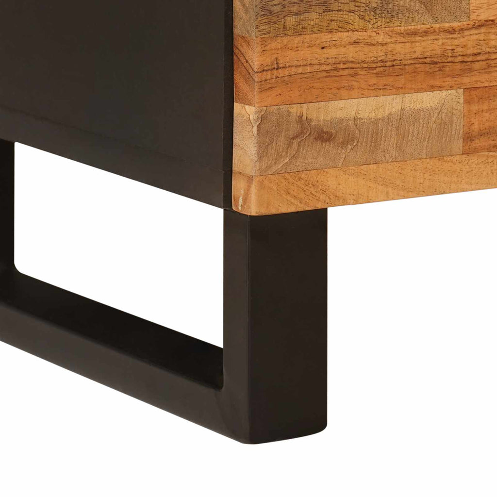 Nachttisch 2 pcs Braun 40 x 33 x 46 cm Massivholz Mango