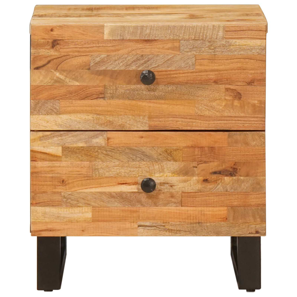 Nachttisch Braun 40 x 33 x 46 cm Massivholz Mango