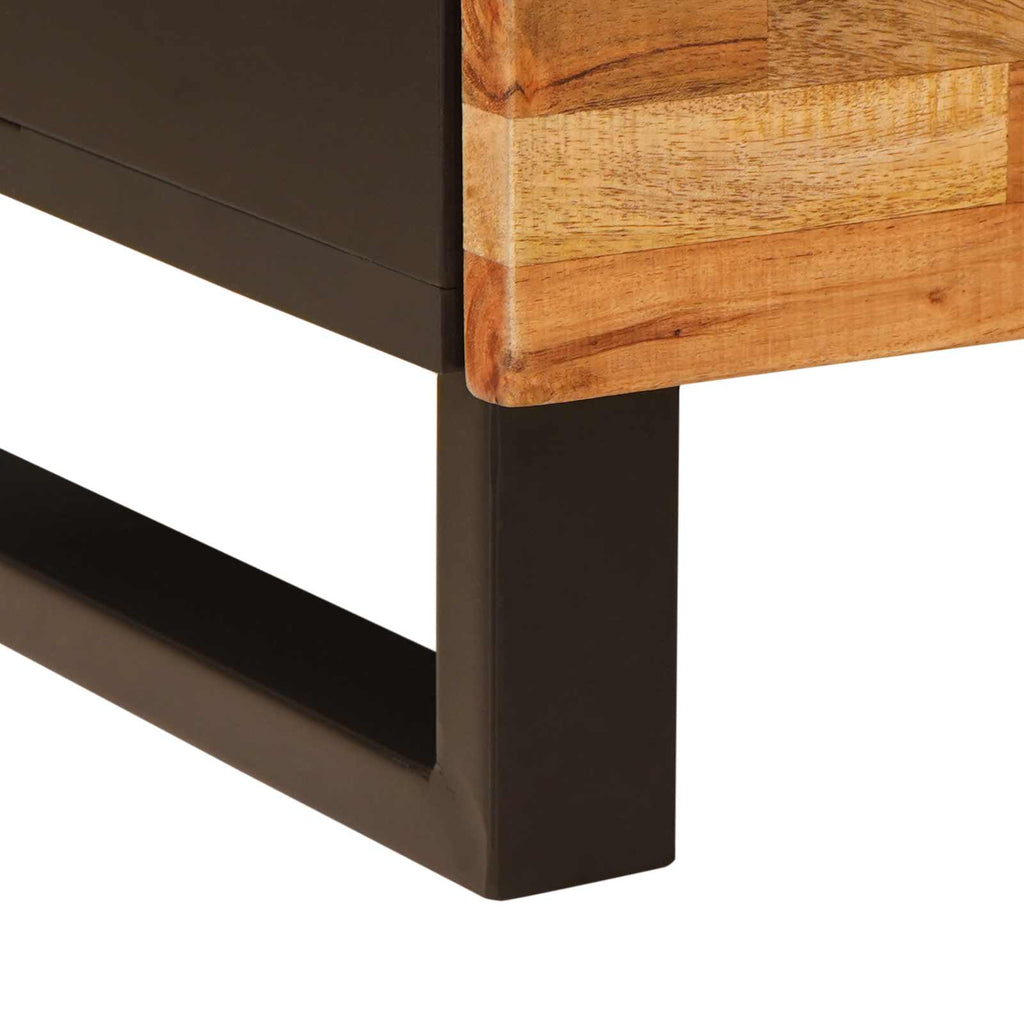 Nachttisch 2 pcs Braun 40 x 33 x 46 cm Massivholz Mango