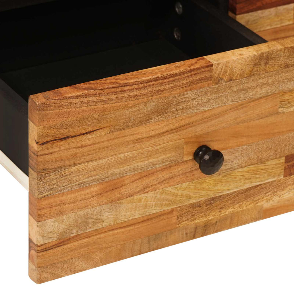 TV-Schränk mit Speicher Braun 70 x 33 x 46 cm Massivholz Mango