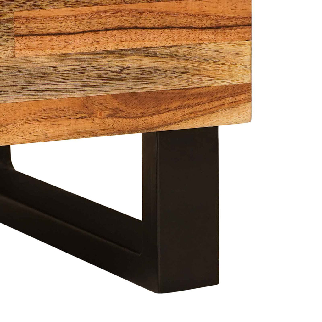 TV-Schränk mit Speicher Braun 70 x 33 x 46 cm Massivholz Mango