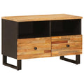 TV-Schränk mit Speicher Braun 70 x 33 x 46 cm Massivholz Mango