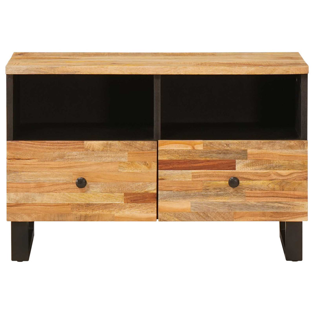 TV-Schränk mit Speicher Braun 70 x 33 x 46 cm Massivholz Mango
