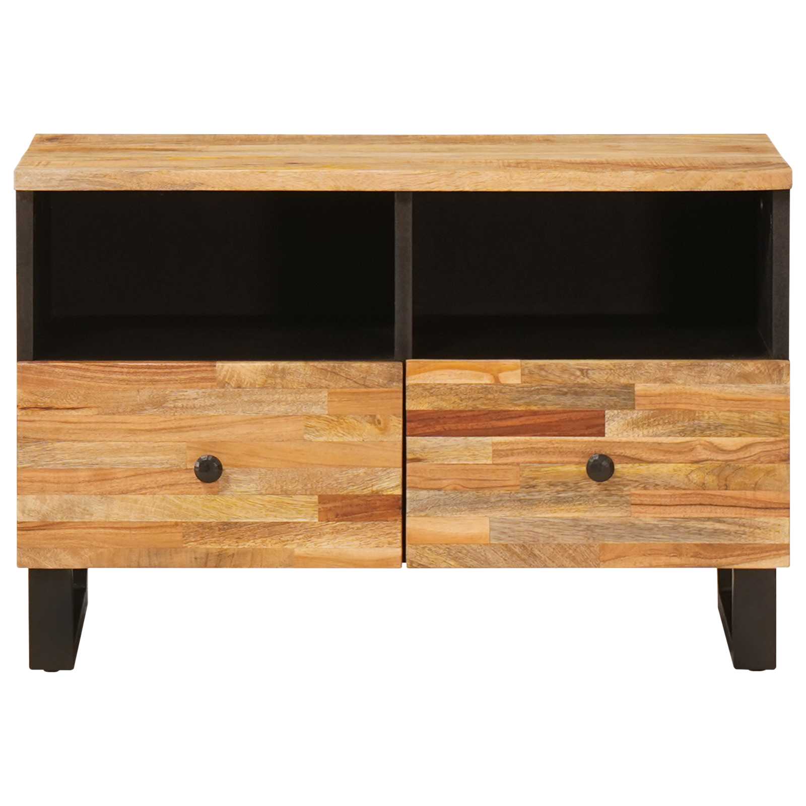 TV-Schränk mit Speicher Braun 70 x 33 x 46 cm Massivholz Mango