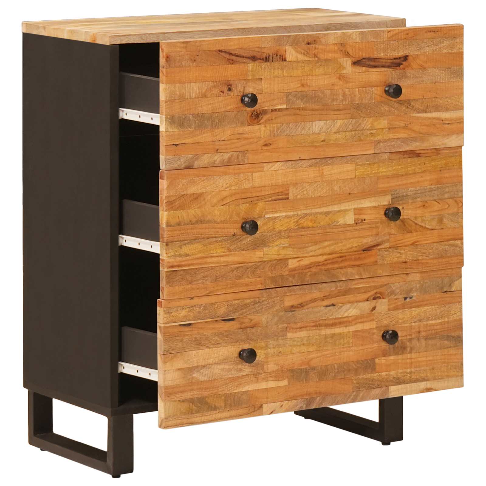Aufbewahrungs-Sideboard Braun 60 x 33 x 75 cm Massivholz Mango