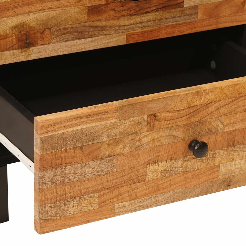 Bettkasten Braun 50 x 33 x 62 cm Massivholz Mango