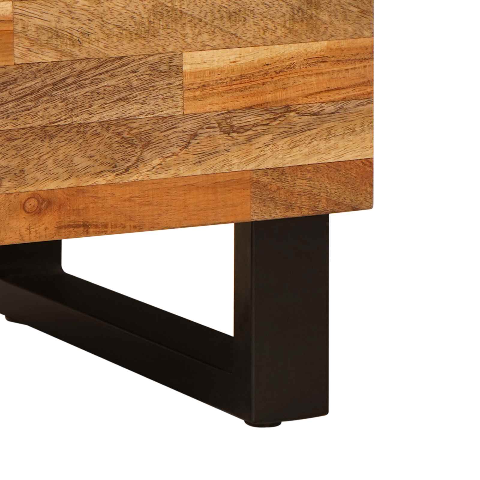 TV-Schränk mit Regal Braun 80 x 33 x 46 cm Massivholz Mango