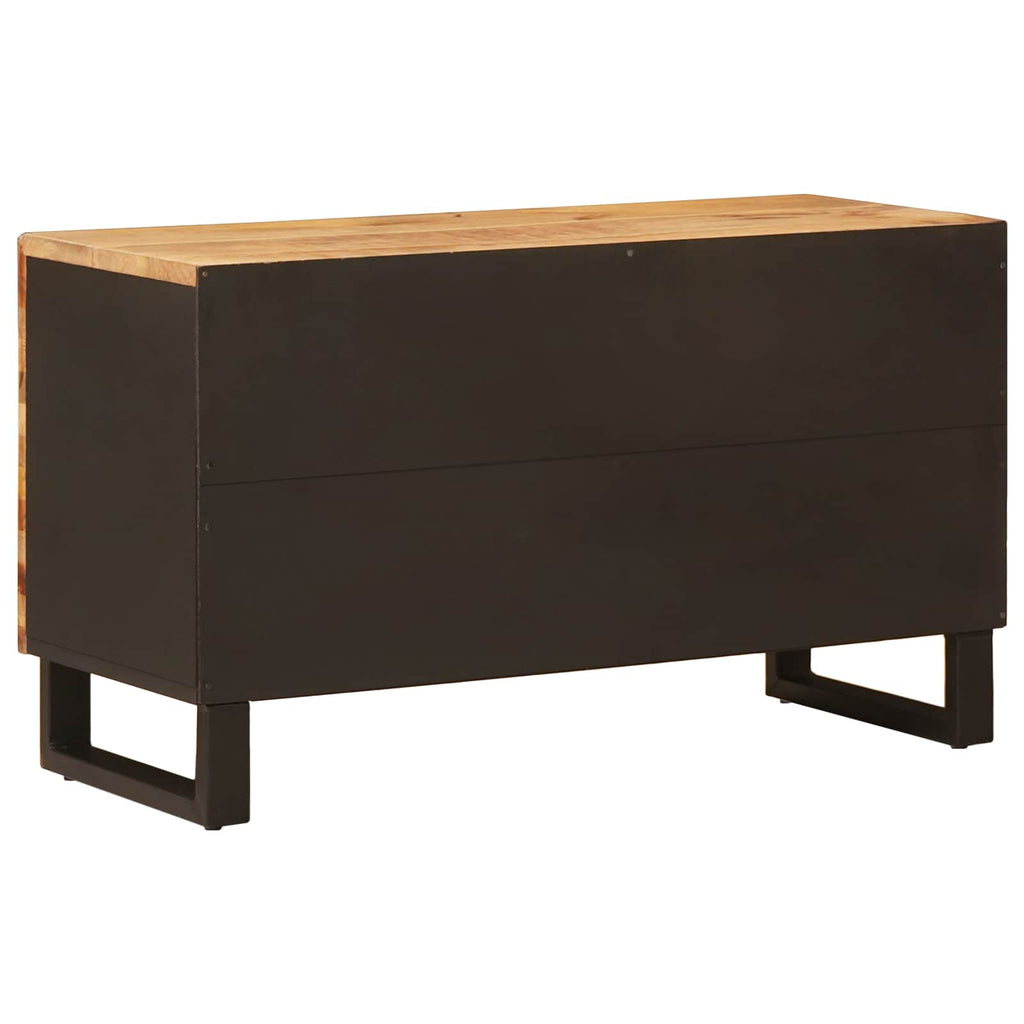 TV-Schränk mit Regal Braun 80 x 33 x 46 cm Massivholz Mango