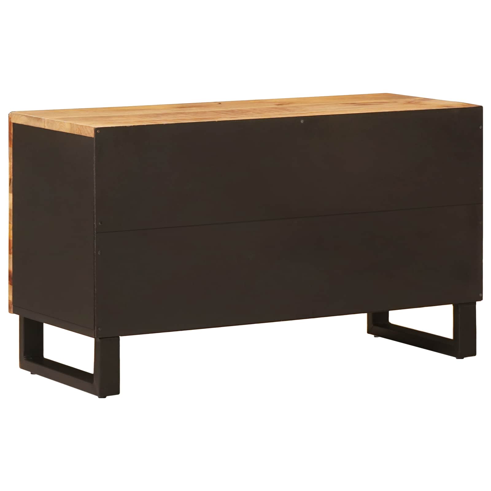 TV-Schränk mit Regal Braun 80 x 33 x 46 cm Massivholz Mango