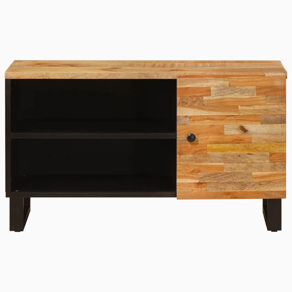TV-Schränk mit Regal Braun 80 x 33 x 46 cm Massivholz Mango