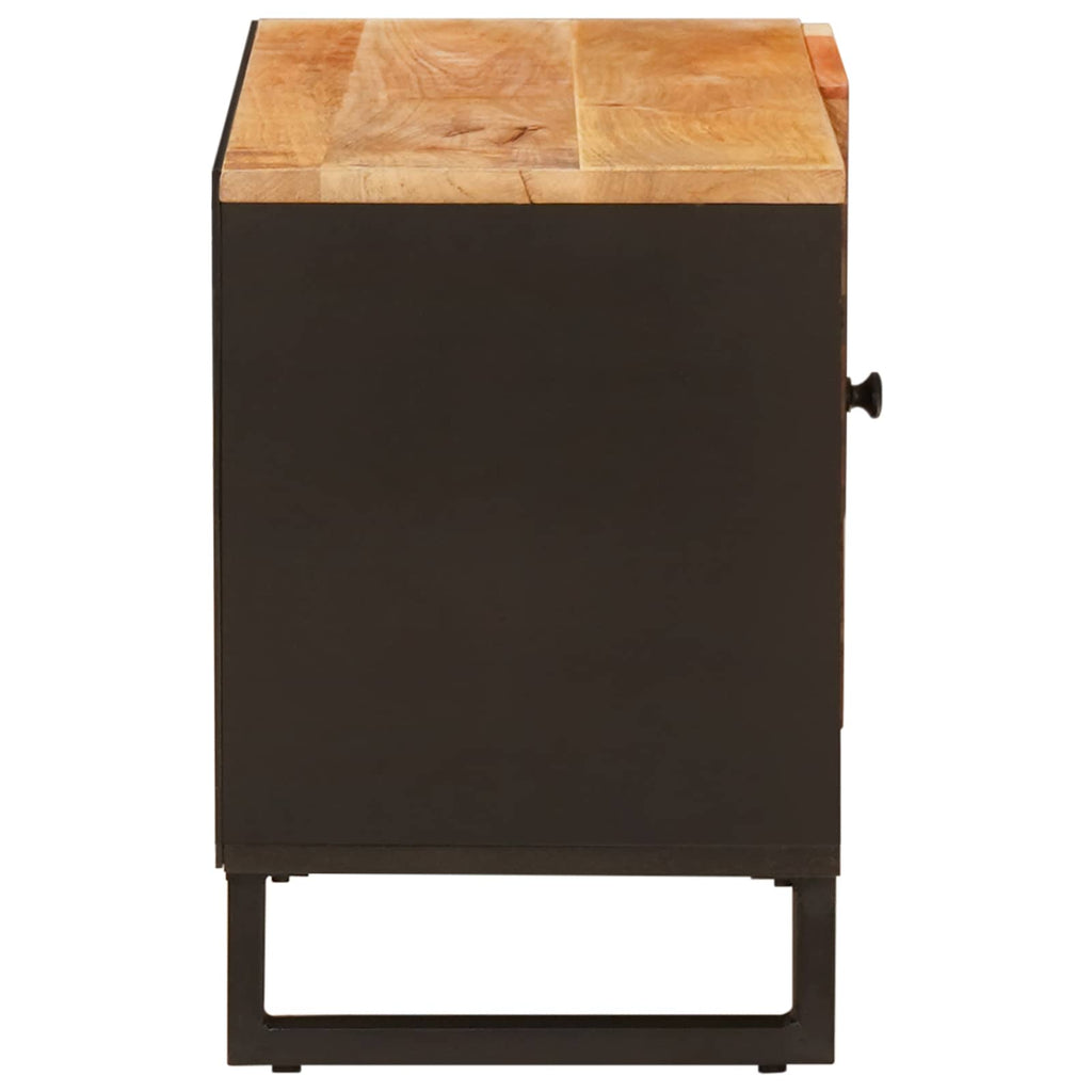 TV-Schränk mit Regal Braun 80 x 33 x 46 cm Massivholz Mango