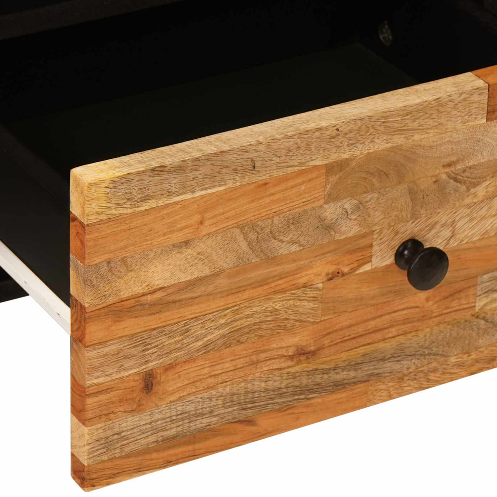 TV-Schränk mit Regal Braun 100 x 33 x 46 cm Massivholz Mango