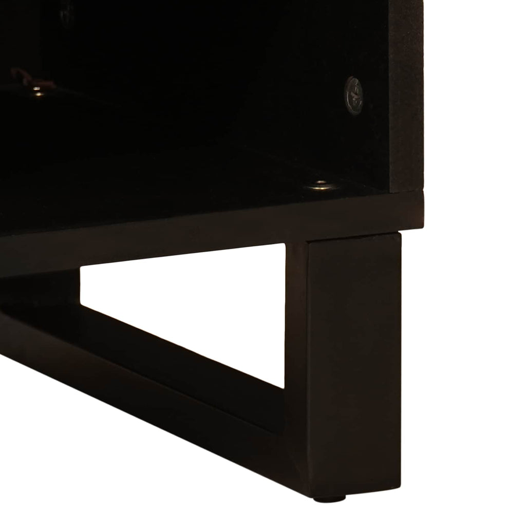 TV-Schränk mit Regal Braun 100 x 33 x 46 cm Massivholz Mango