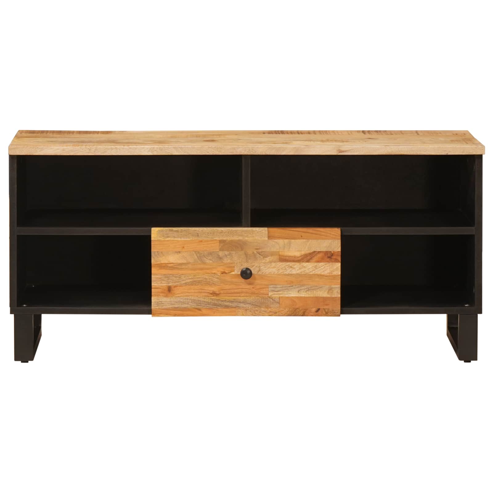 TV-Schränk mit Regal Braun 100 x 33 x 46 cm Massivholz Mango