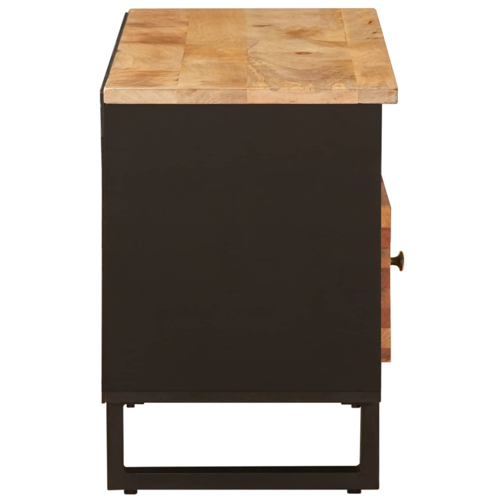 TV-Schränk mit Regal Braun 100 x 33 x 46 cm Massivholz Mango