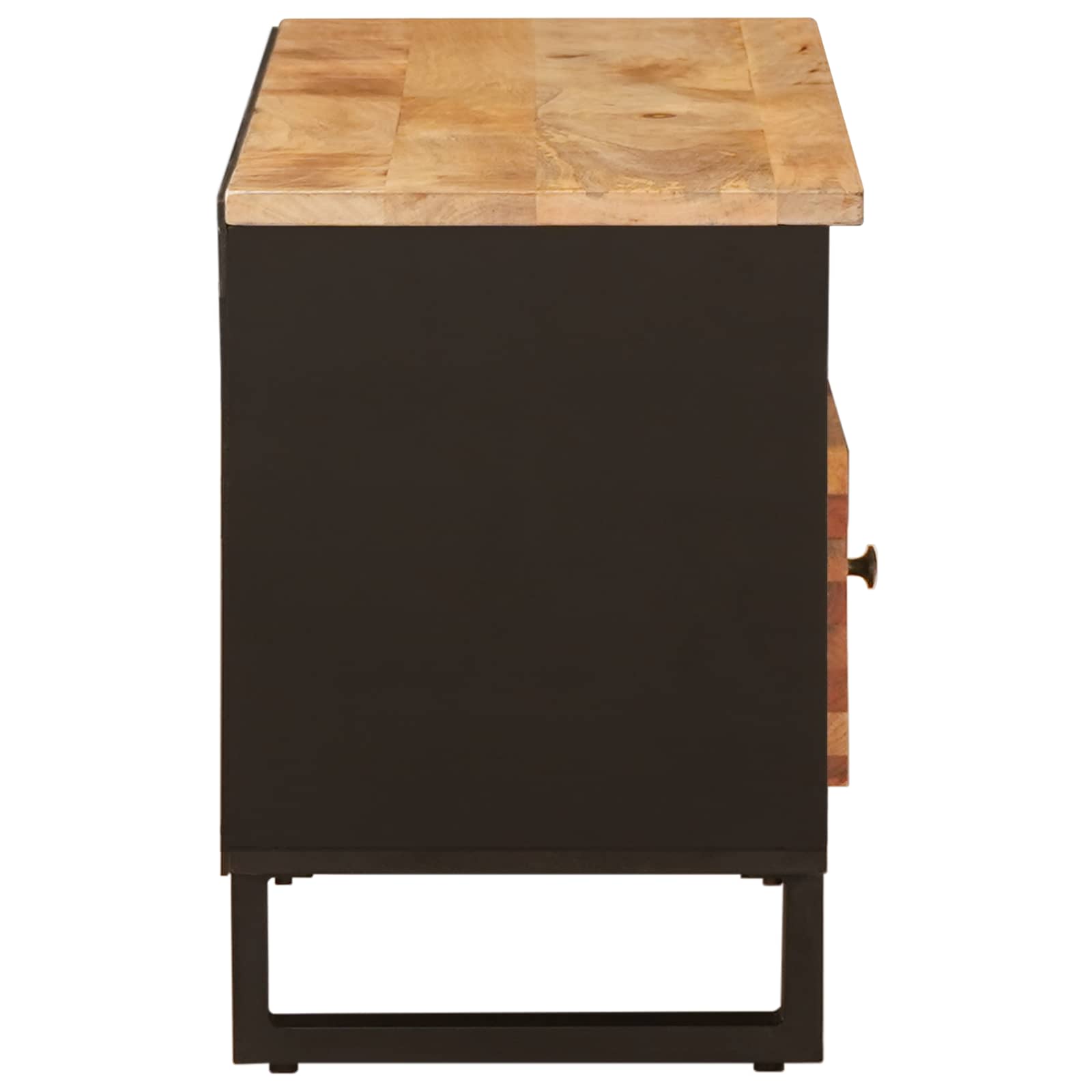 TV-Schränk mit Regal Braun 100 x 33 x 46 cm Massivholz Mango