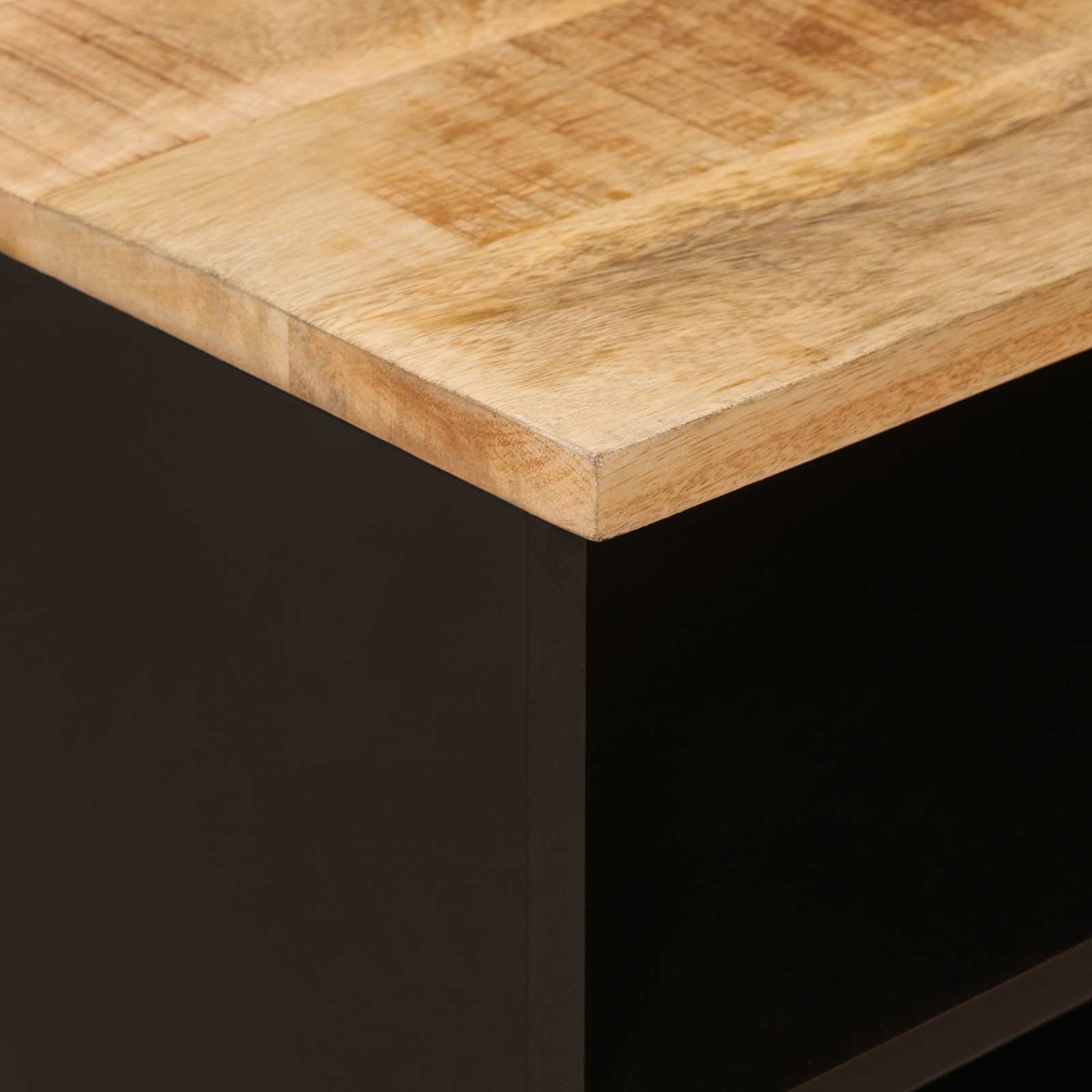 TV-Schränk mit Regal Braun 80 x 33 x 46 cm Massivholz Mango