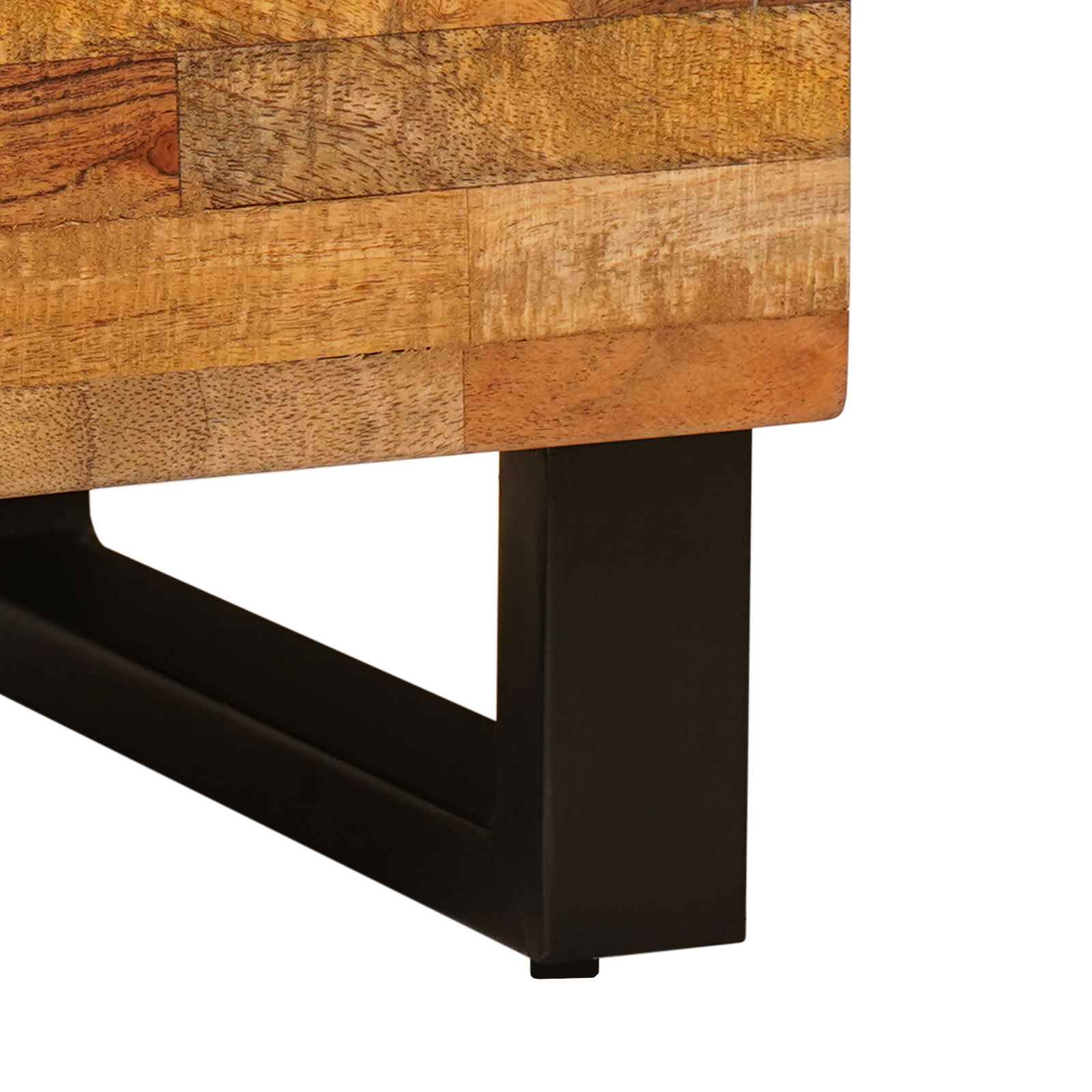 TV-Schränk mit Regal Braun 80 x 33 x 46 cm Massivholz Mango