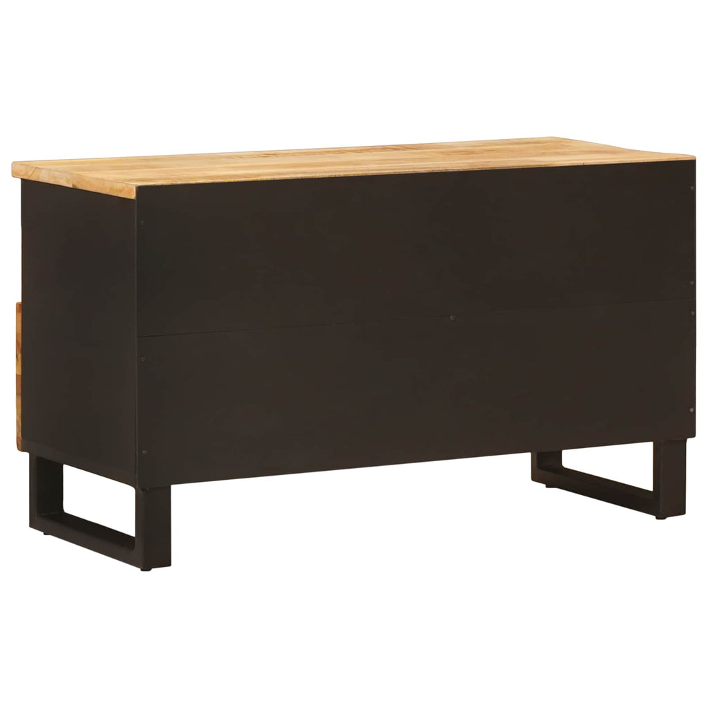 TV-Schränk mit Regal Braun 80 x 33 x 46 cm Massivholz Mango