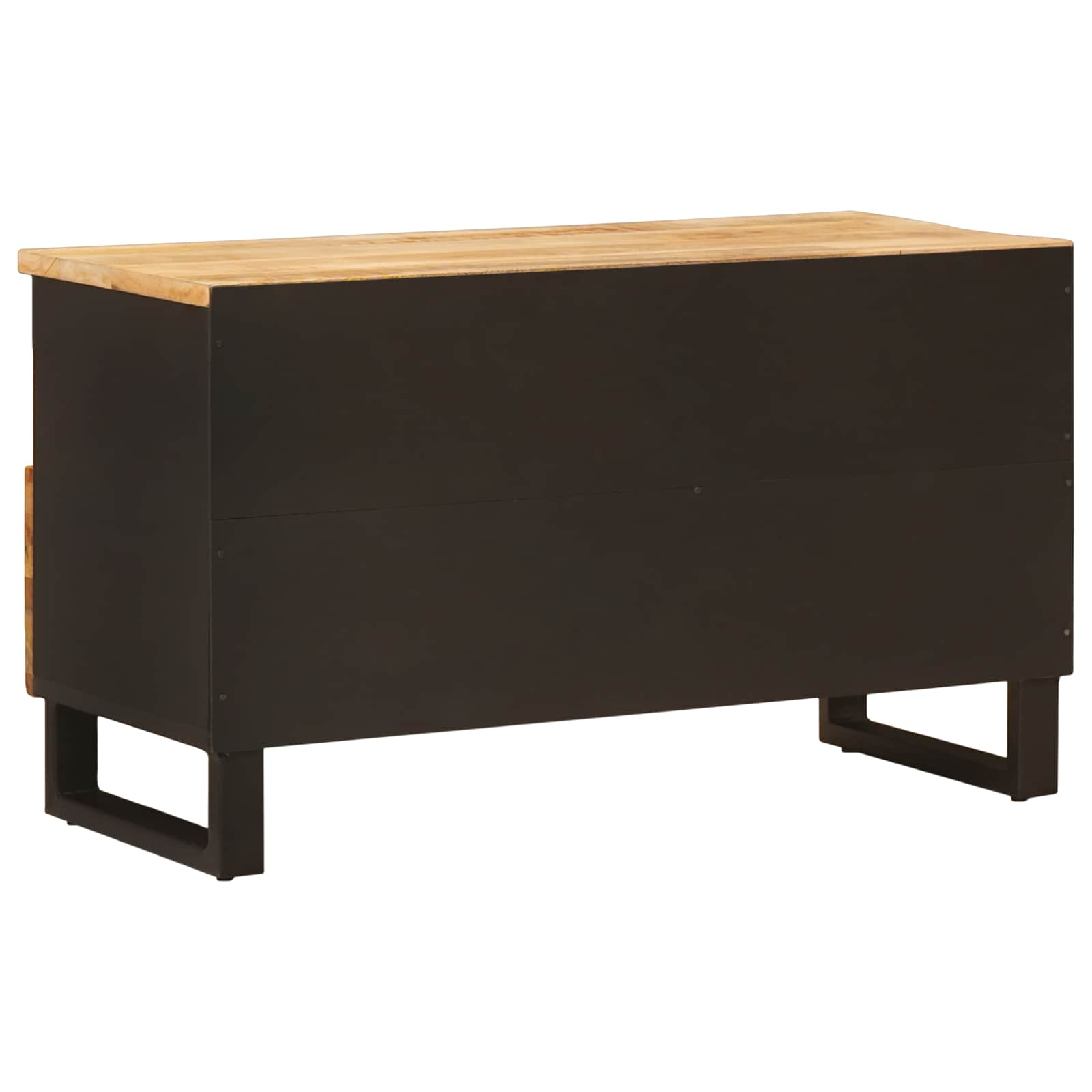 TV-Schränk mit Regal Braun 80 x 33 x 46 cm Massivholz Mango