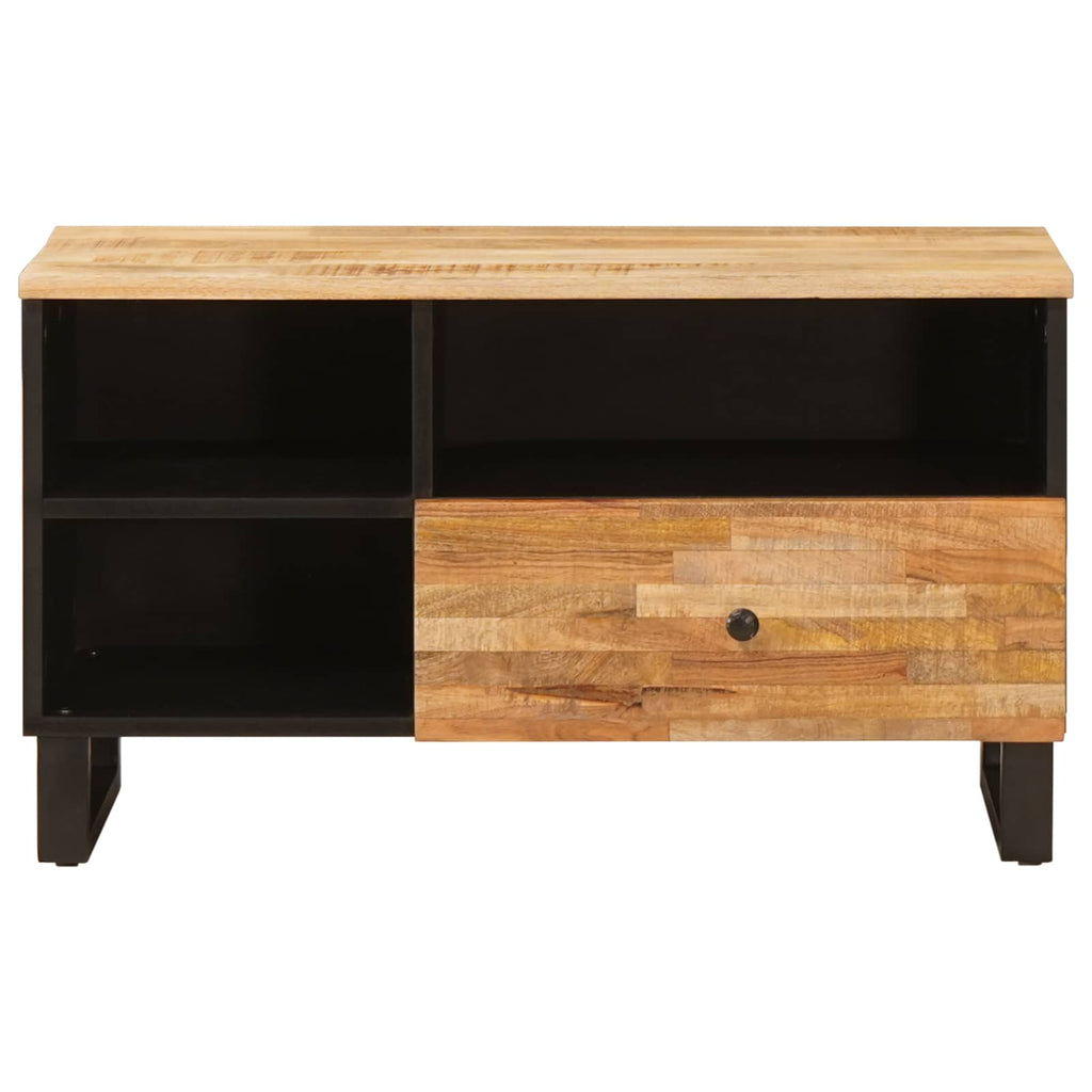 TV-Schränk mit Regal Braun 80 x 33 x 46 cm Massivholz Mango