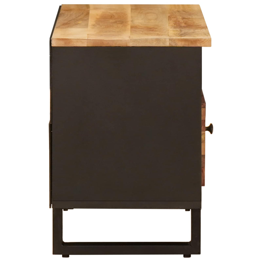 TV-Schränk mit Regal Braun 80 x 33 x 46 cm Massivholz Mango